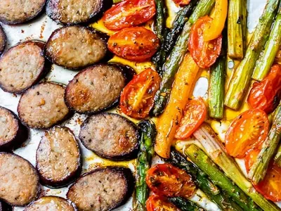 Kielbasa Veggie Sheet Pan Dinner