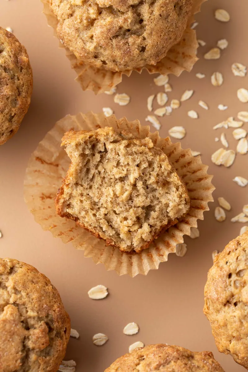 Banana Oatmeal Muffins with eggs