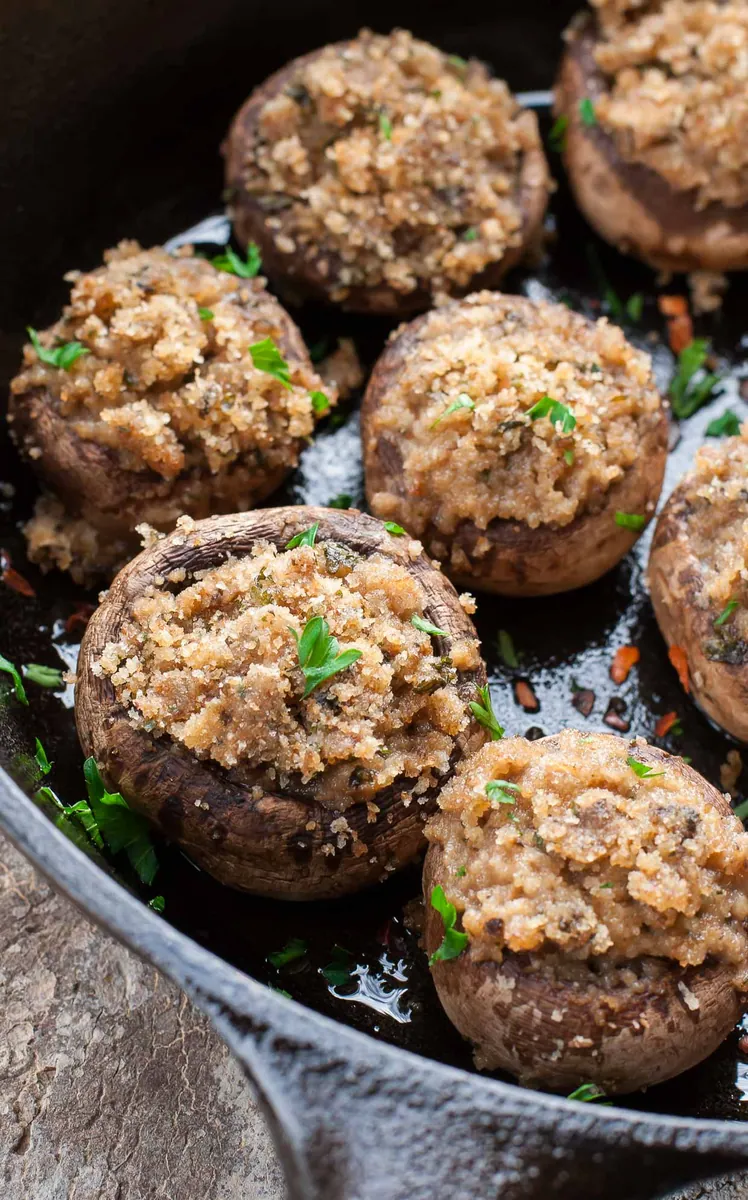 Stuffed Button Mushrooms