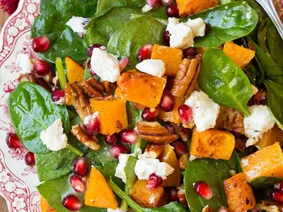 Butternut Squash Spinach Salad