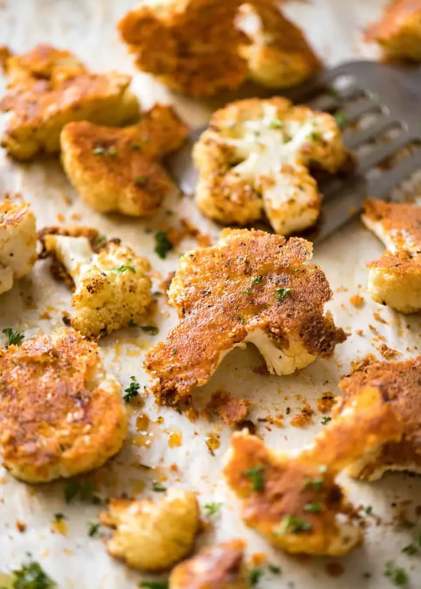 Roasted Parmesan Crusted Cauliflower