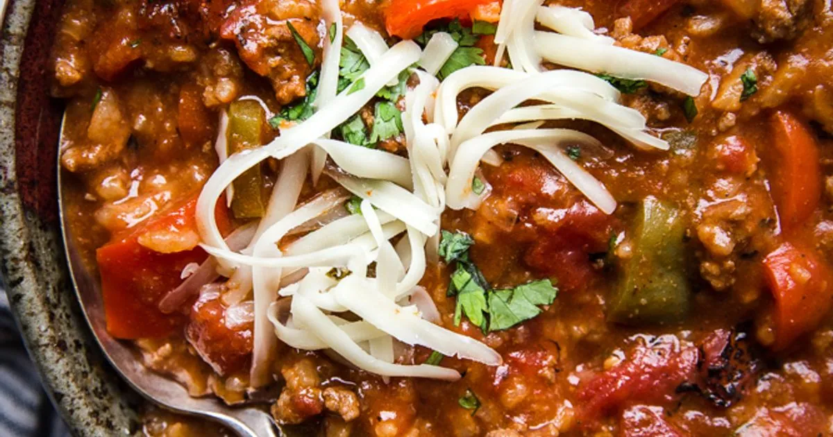 Stuffed Pepper Soup (6 servings)