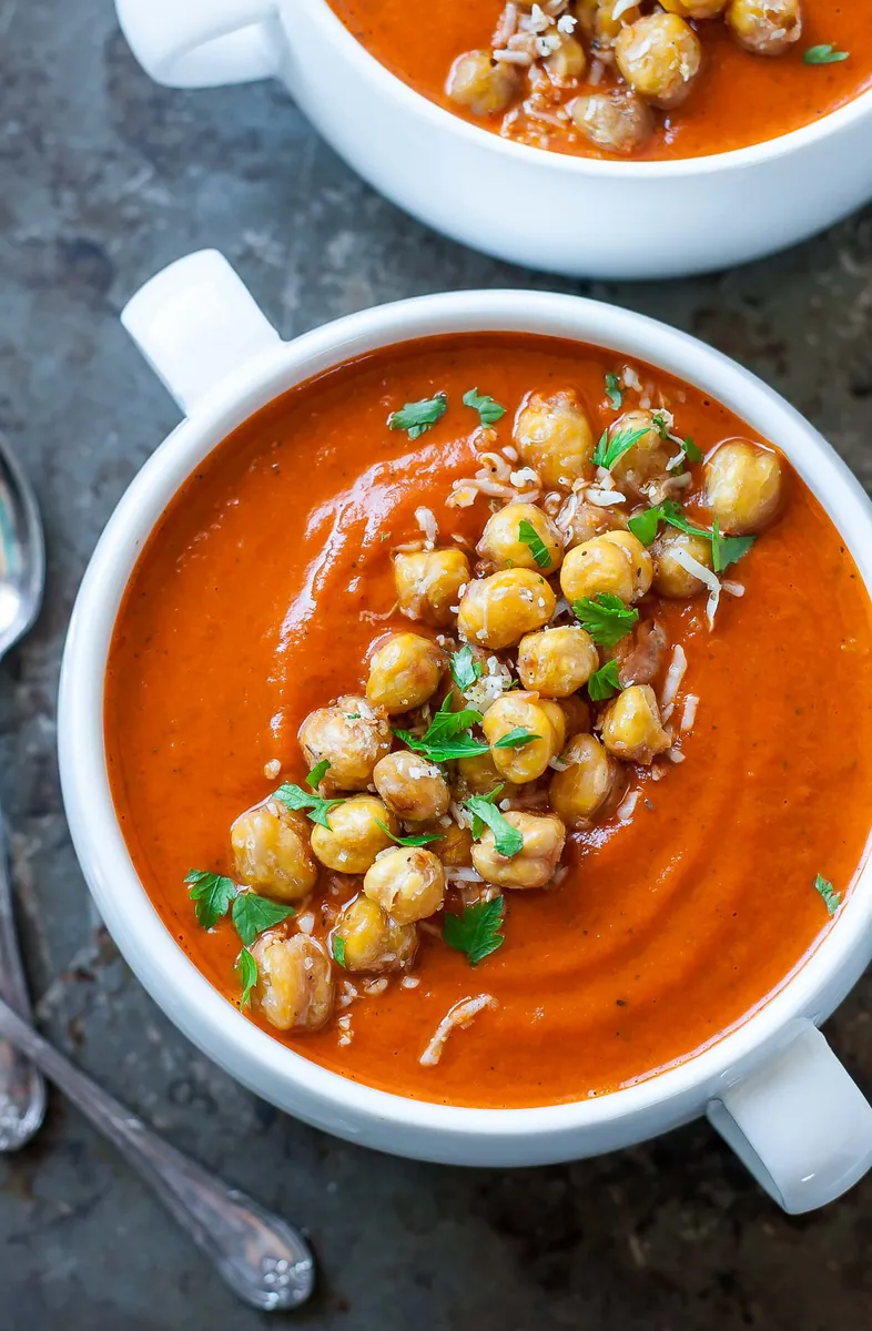 Creamy Tomato Soup with canned beans