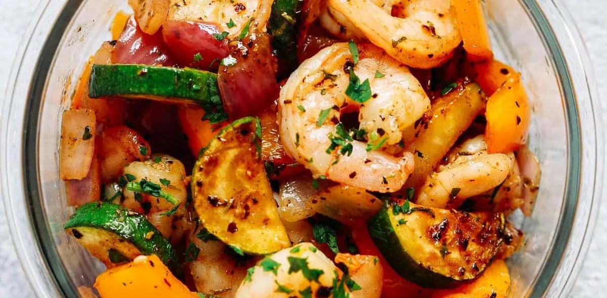 Garlic Shrimp Vegetable Bowls