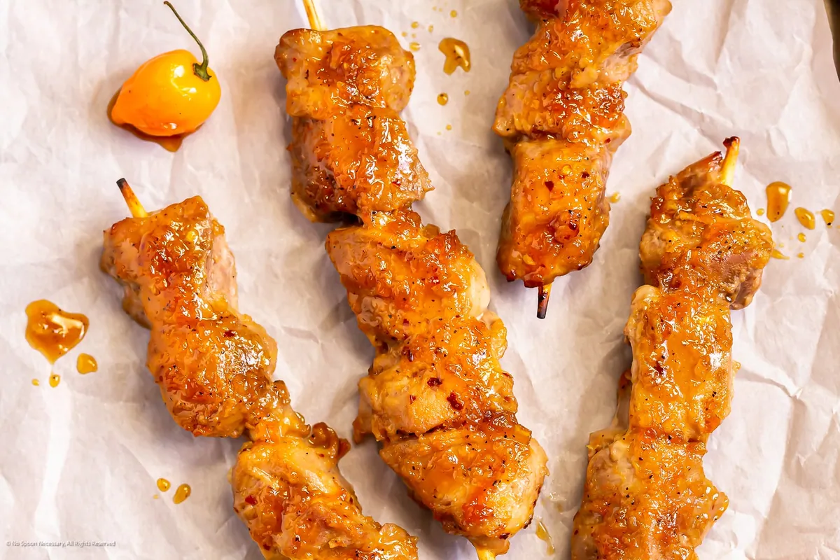 Apricot Pork Skewers