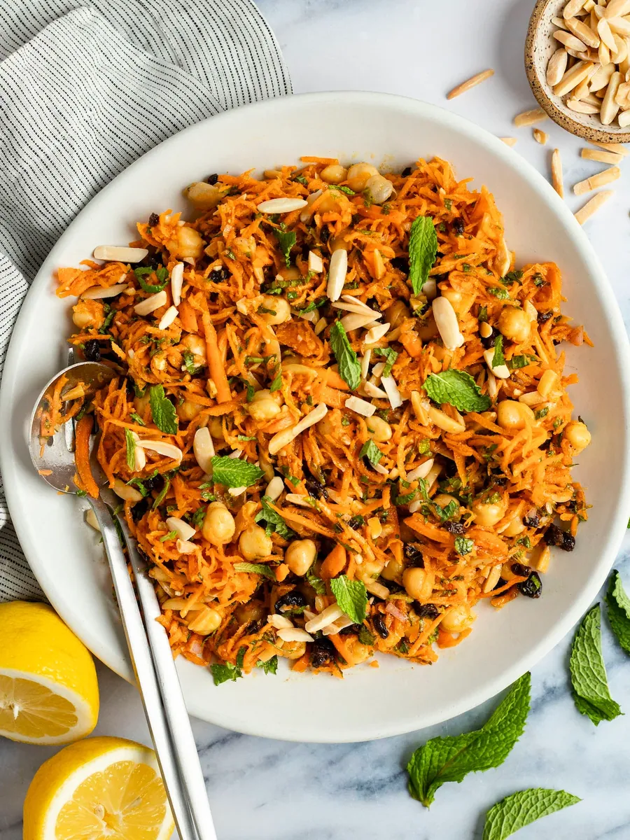 Moroccan Carrot Chickpea Salad