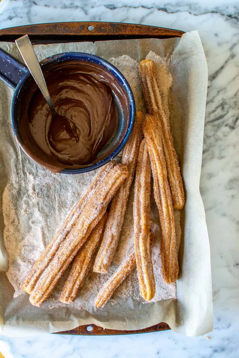 Churros with Chocolate Sauce