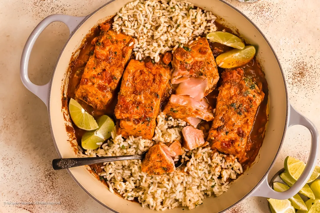 Chipotle Salmon with garlic