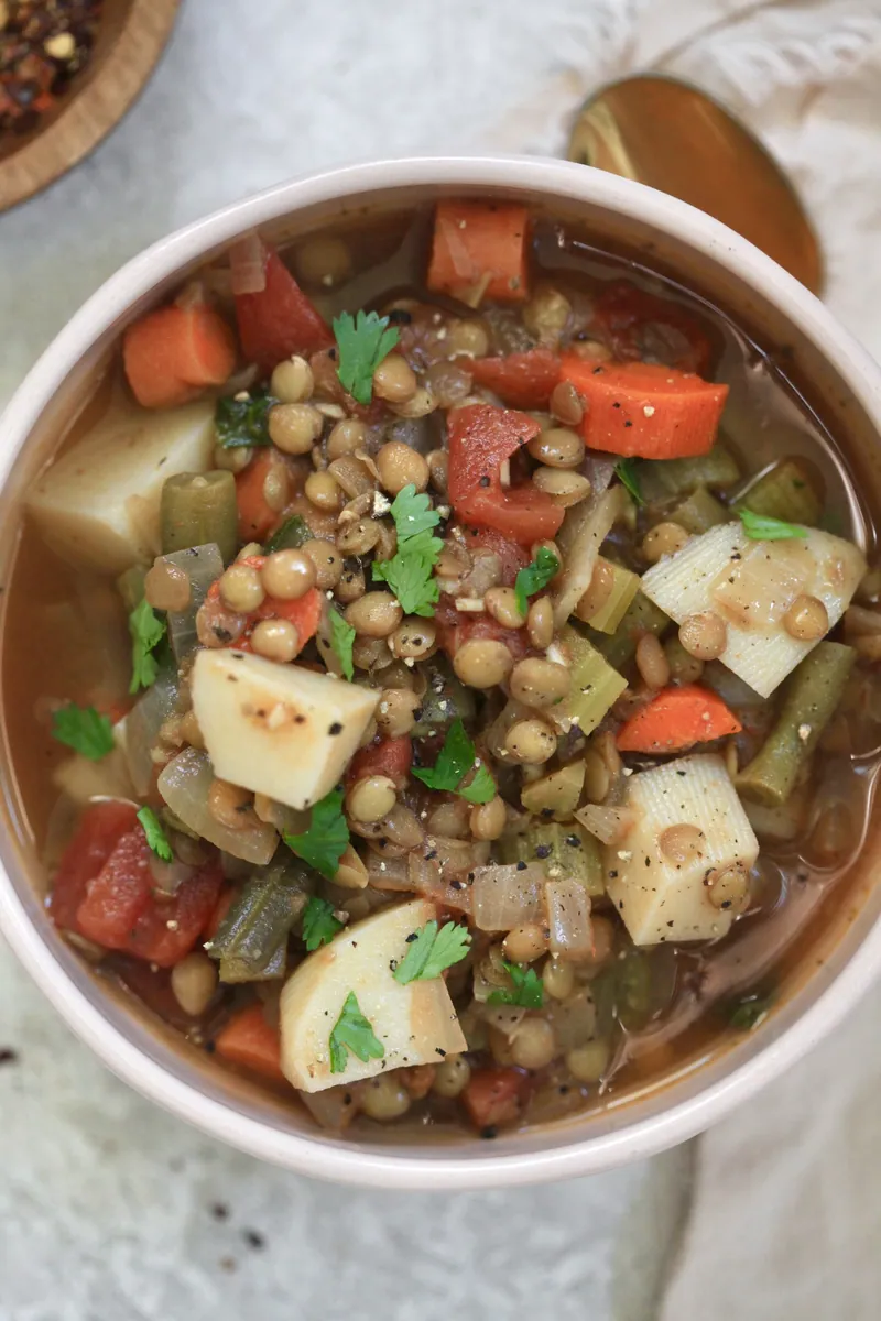Chunky Lentil Vegetable Soup