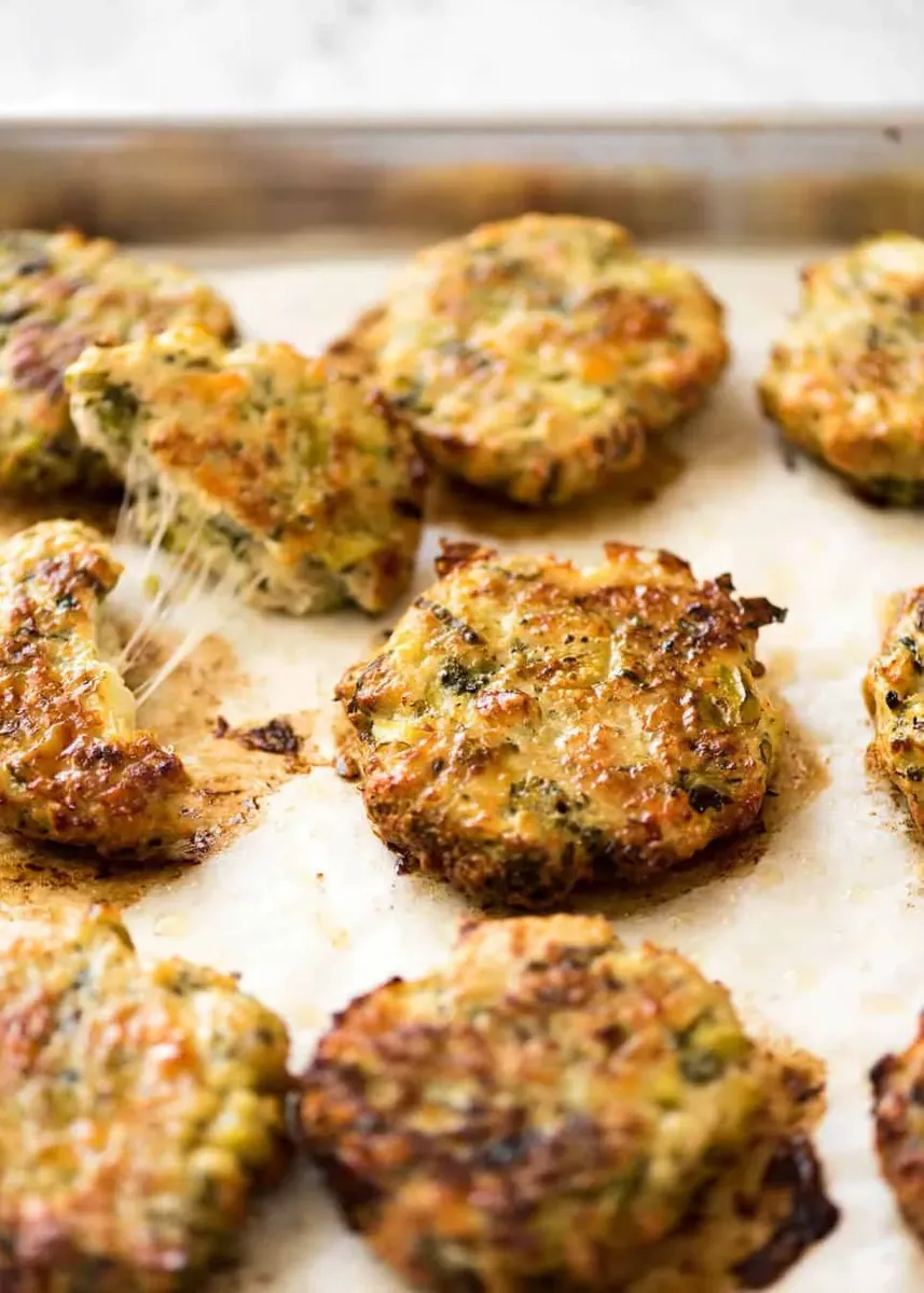 Cheesy Chicken Broccoli Fritters