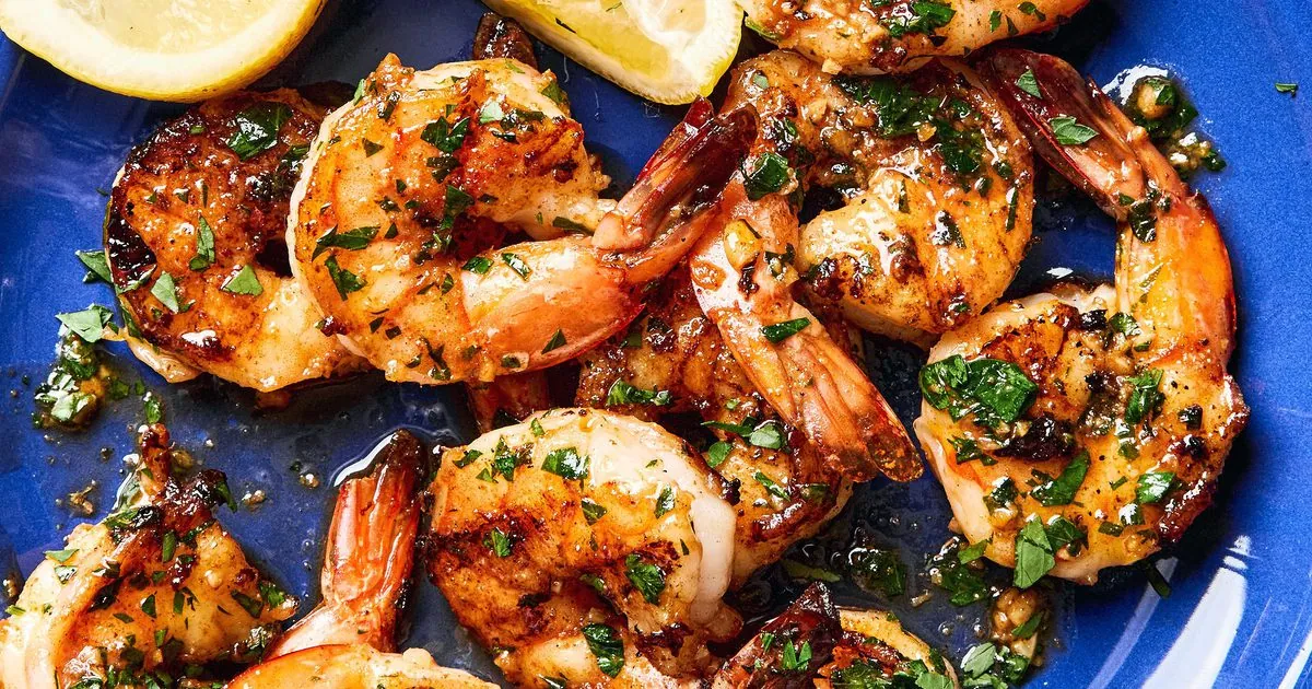 Garlic Butter Grilled Shrimp
