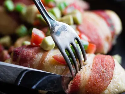 Bacon-Wrapped Chicken with Salsa