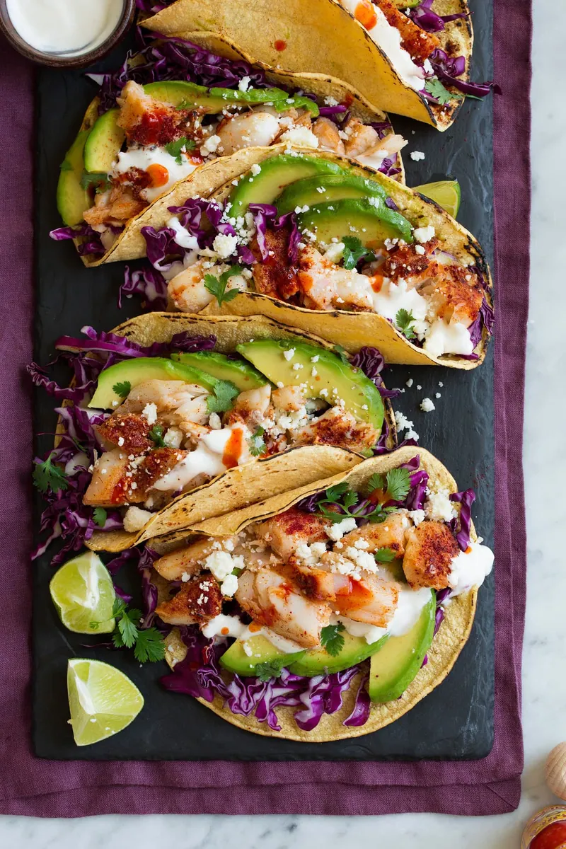 Fish Tacos with white fish (tilapia