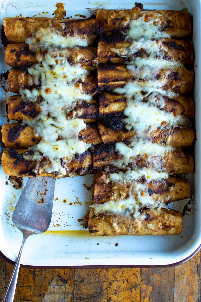 Mushroom Cheese Enchiladas