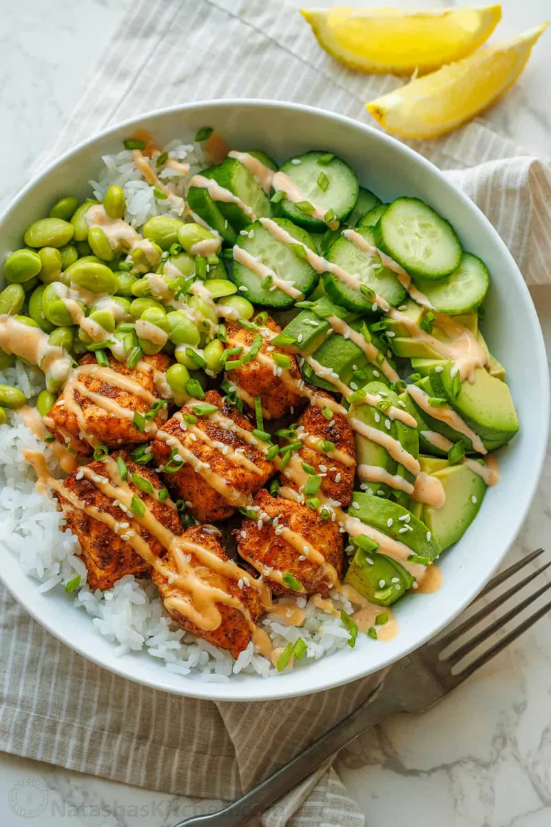 Roasted Salmon Bowls