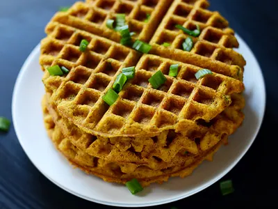 Pumpkin Cornbread Waffles