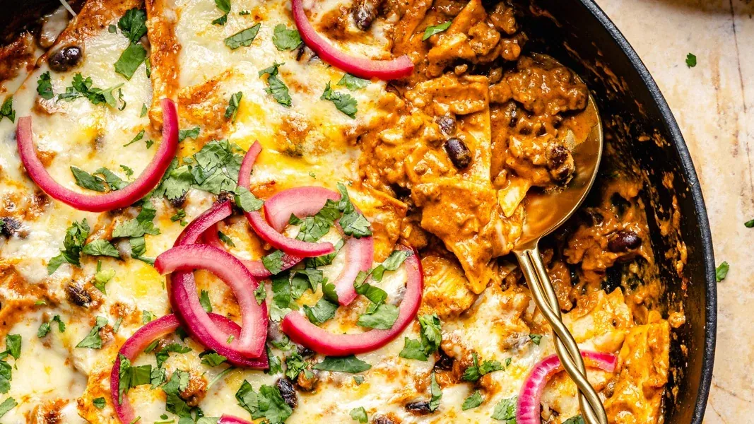 Beef Pumpkin Enchilada Skillet