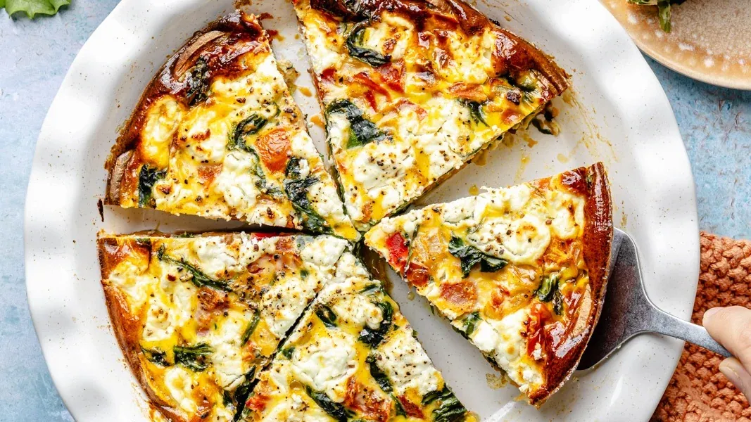 Sweet Potato Crust Quiche