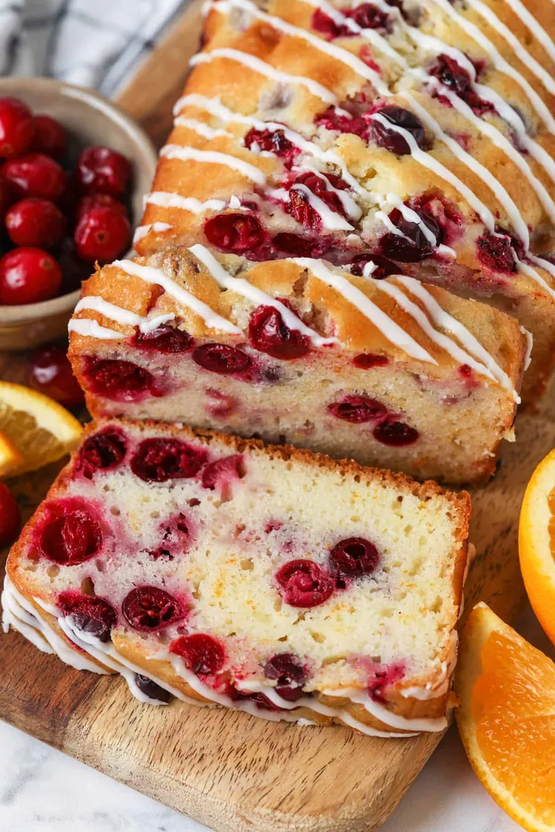 Cranberry Orange Bread with butter