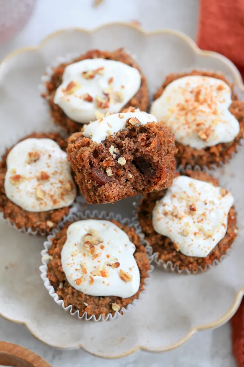 Carrot Cake Muffins with Glaze