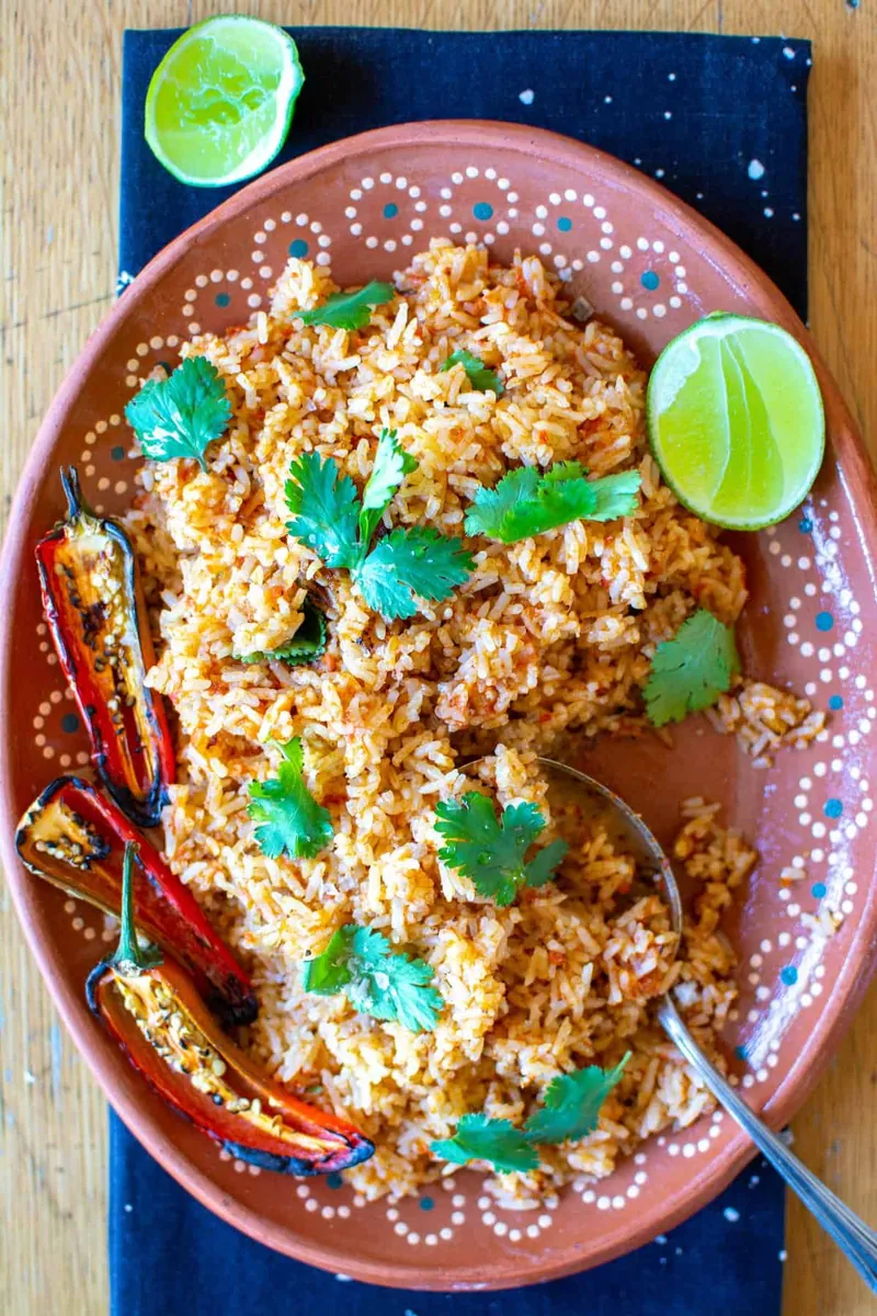Instant Pot Mexican Rice with fresh tomatoes