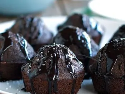 Salted Double Chocolate Muffins