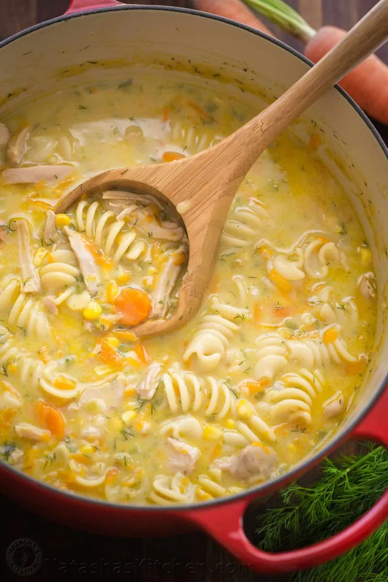 Creamy Chicken Noodle Soup (8 servings)