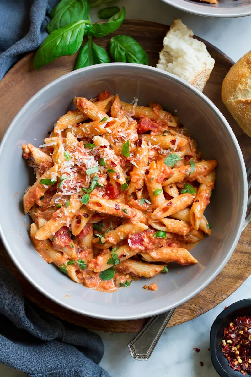 Penne alla Vodka with fresh tomatoes