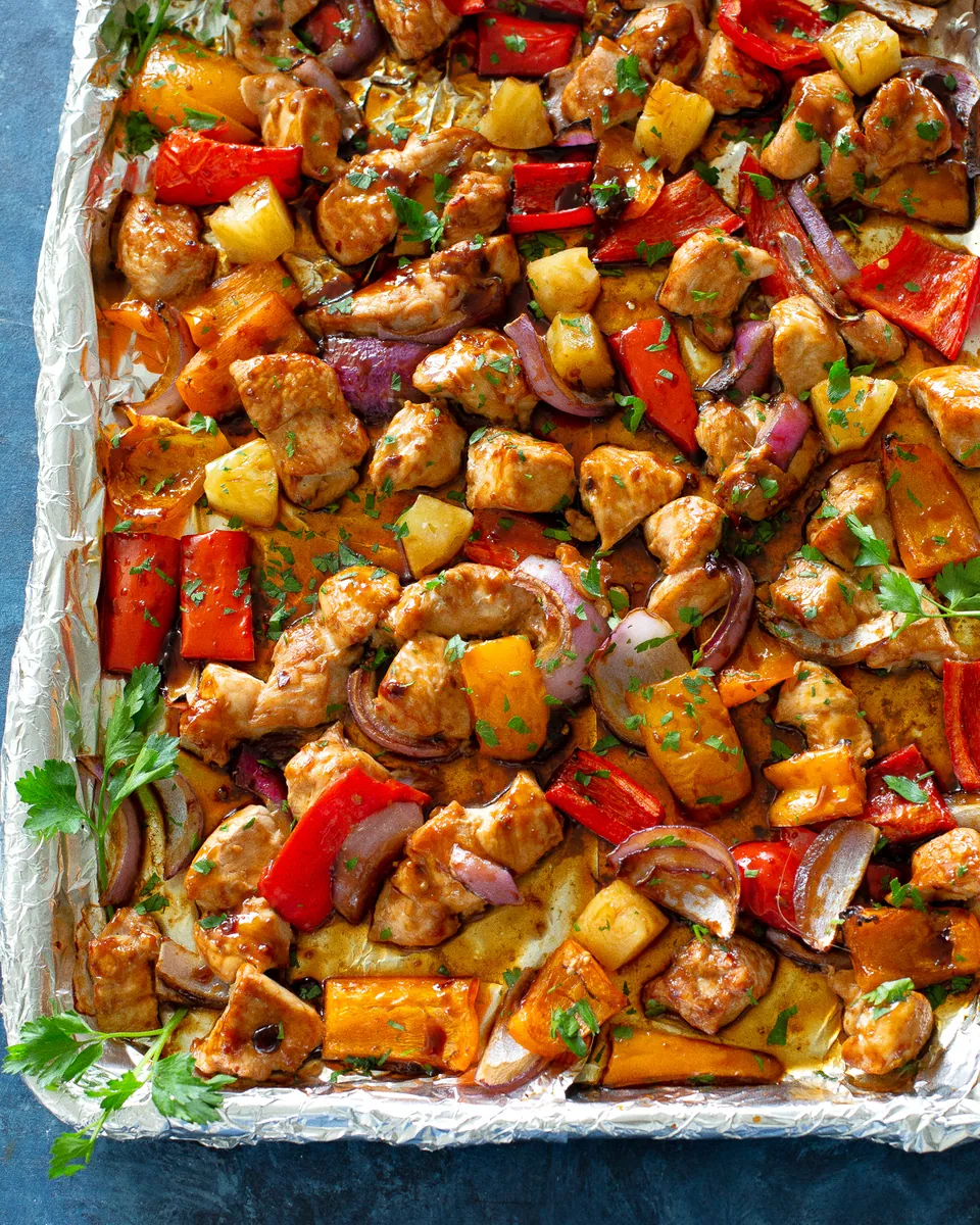 Hawaiian Chicken Sheet Pan