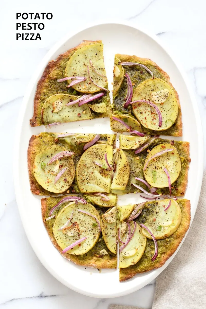 Potato Pesto Pizza