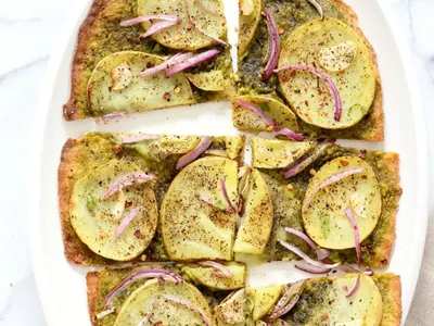 Potato Pesto Pizza