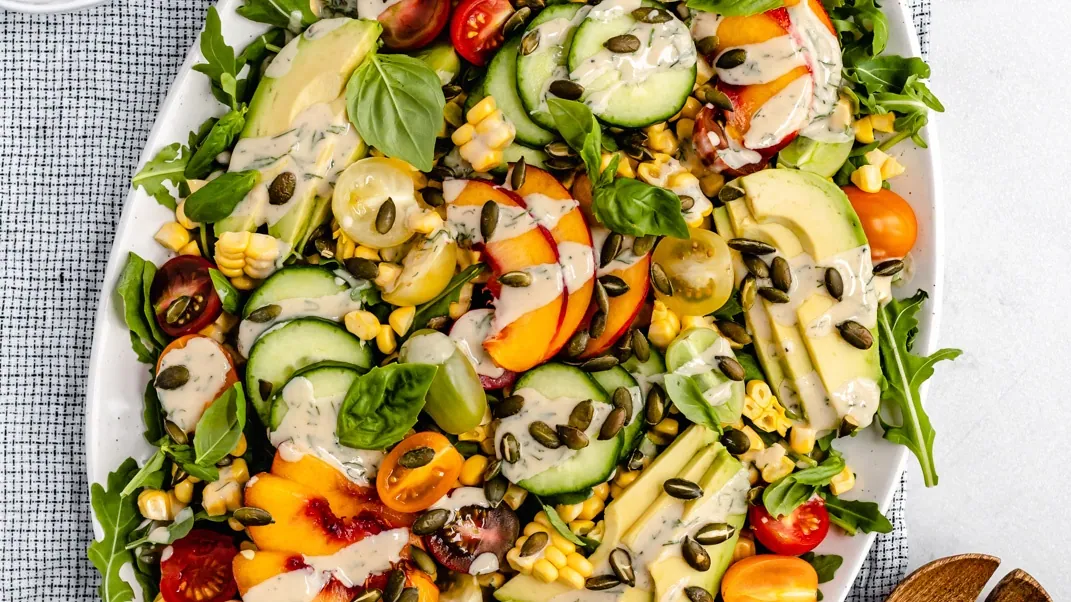 Avocado Peach Tomato Salad
