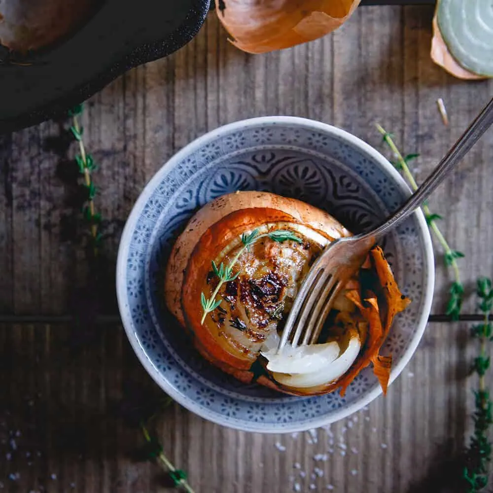 Balsamic Thyme Roasted Onions