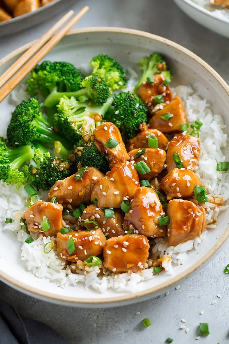Teriyaki Chicken with green onions