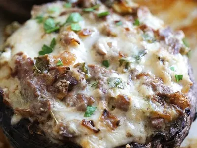 Philly Cheesesteak Stuffed Mushrooms