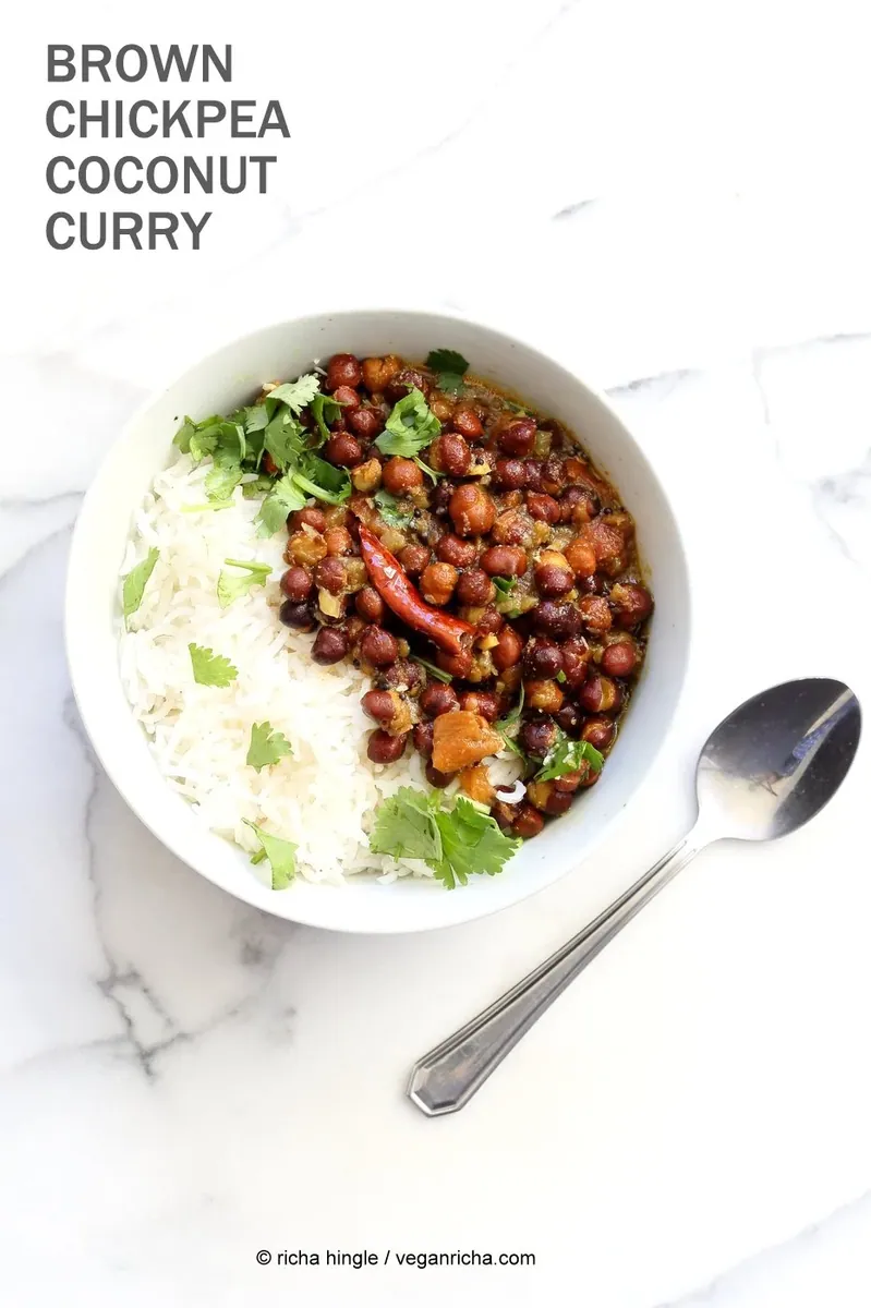 Brown Chickpea Coconut Curry