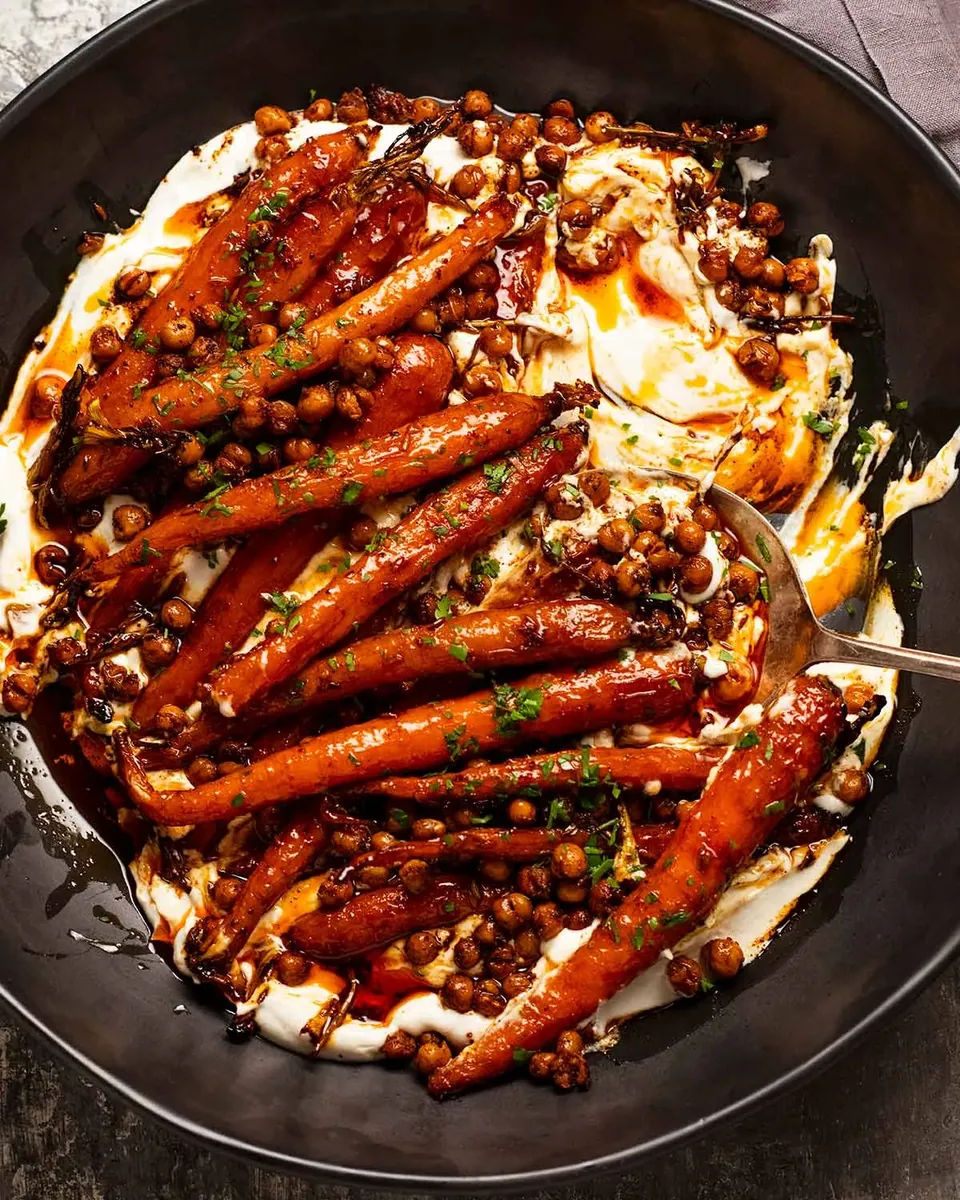 Spicy Maple Roasted Carrots