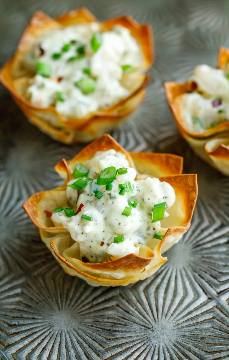Creamy Pesto Shrimp Cups