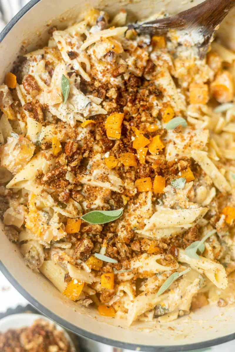 Butternut Squash Goat Cheese Pasta