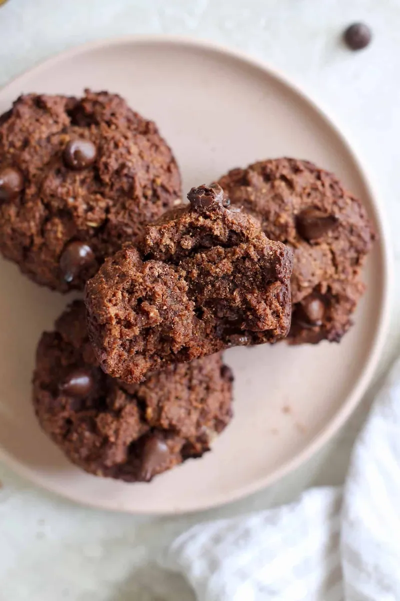 Chocolate Banana Date Muffins