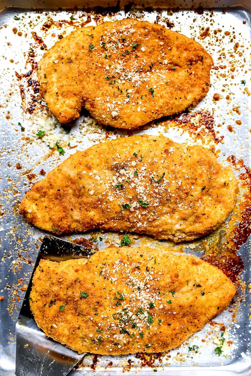 Parmesan Crusted Chicken with bread crumbs