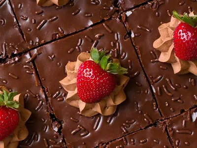 Chocolate Sheet Cake with butter