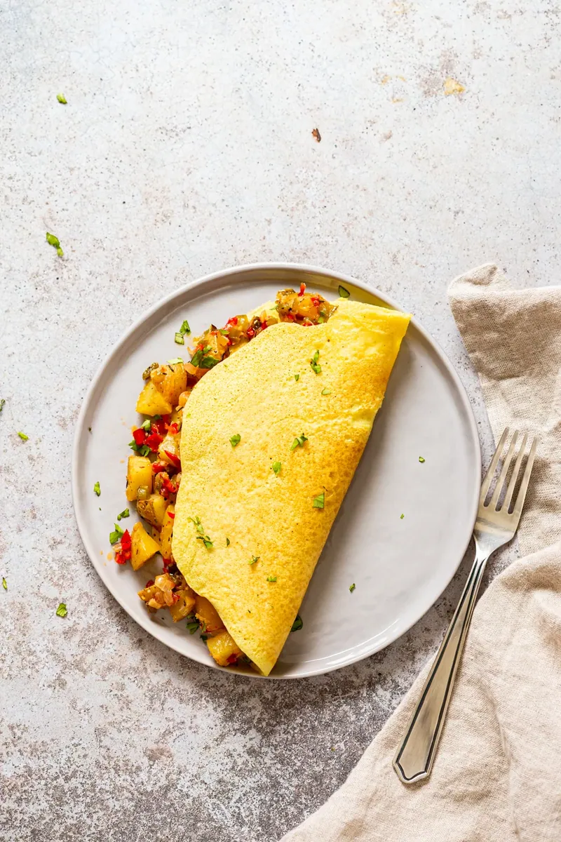 Mung Bean Vegan Omelet