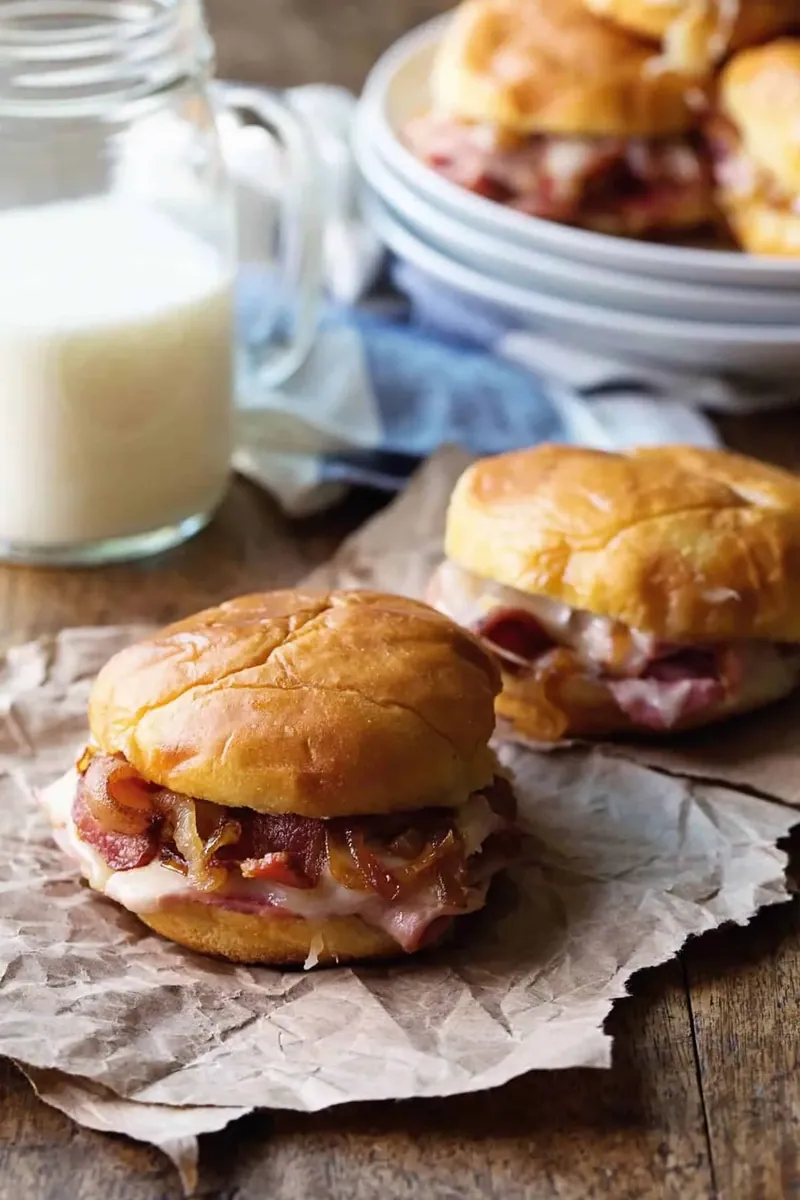 Hot Ham Cheese Sandwiches