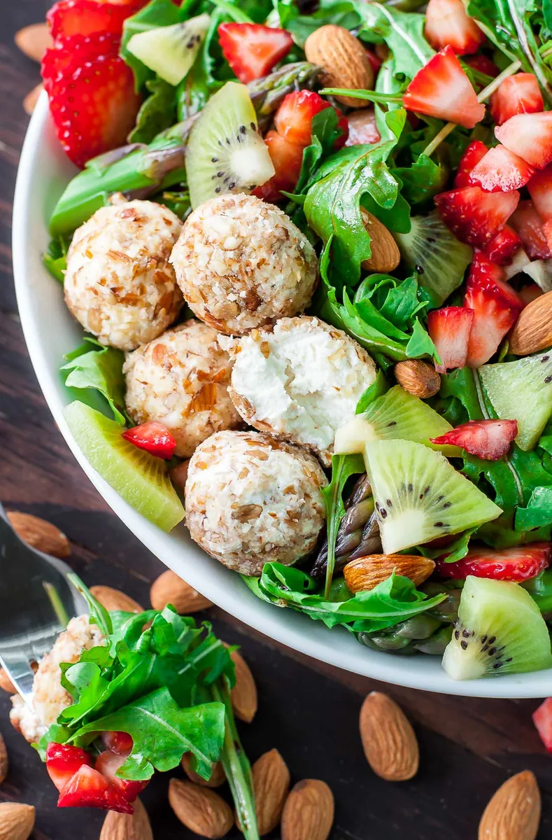 Almond Crusted Goat Cheese Salad