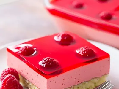 Raspberry Jello Cake