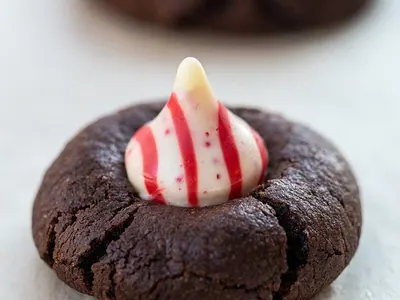 Peppermint Kiss Chocolate Cookies