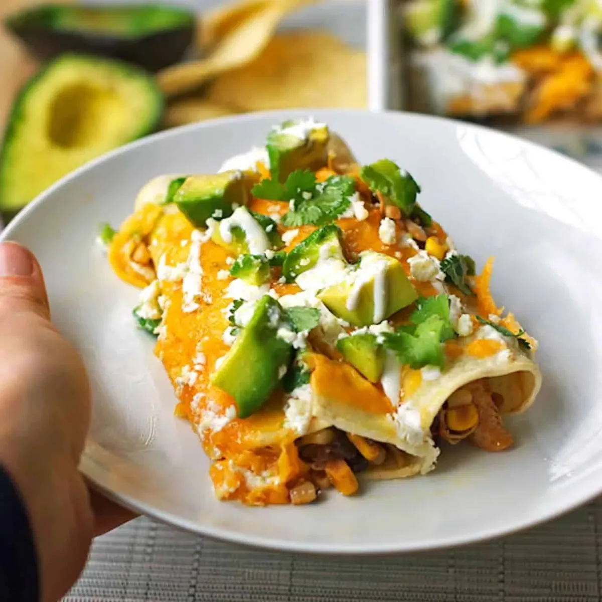Skinny Chicken Enchiladas