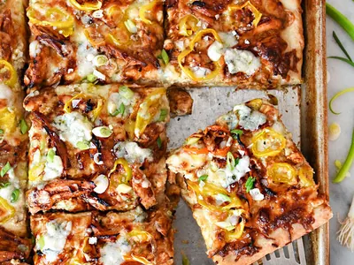 BBQ Blue Cheese Chicken Pizza