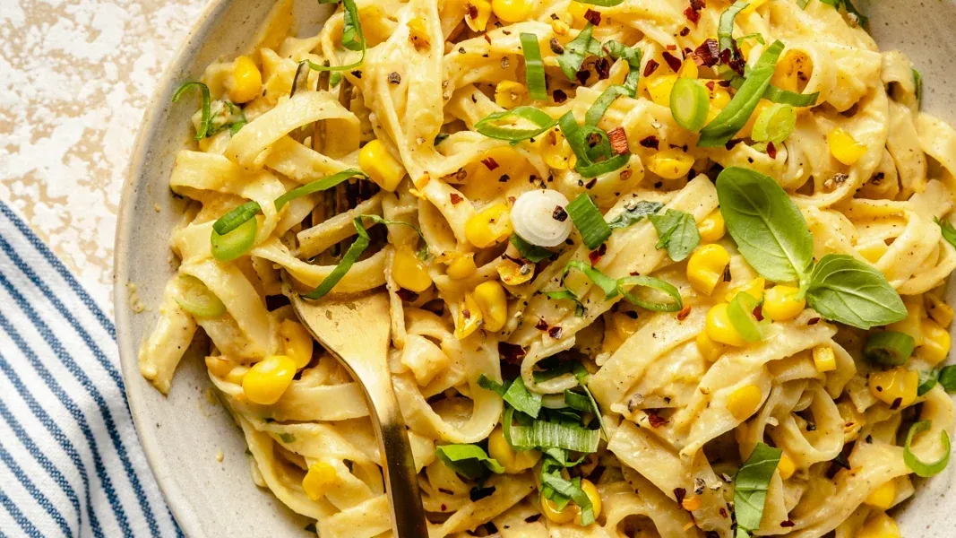 Sweet Corn Ricotta Pasta